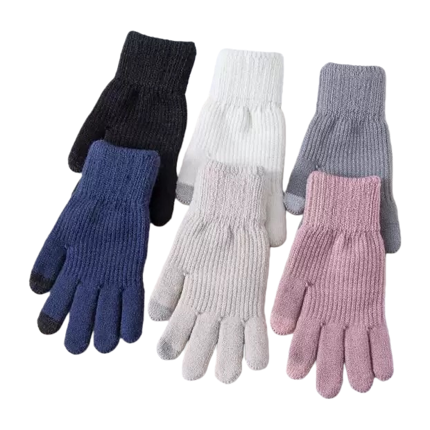 Knitted gloves for warmth and cold protection, children's gloves, thickened cotton fleece gloves for autumn and winter Item Picture