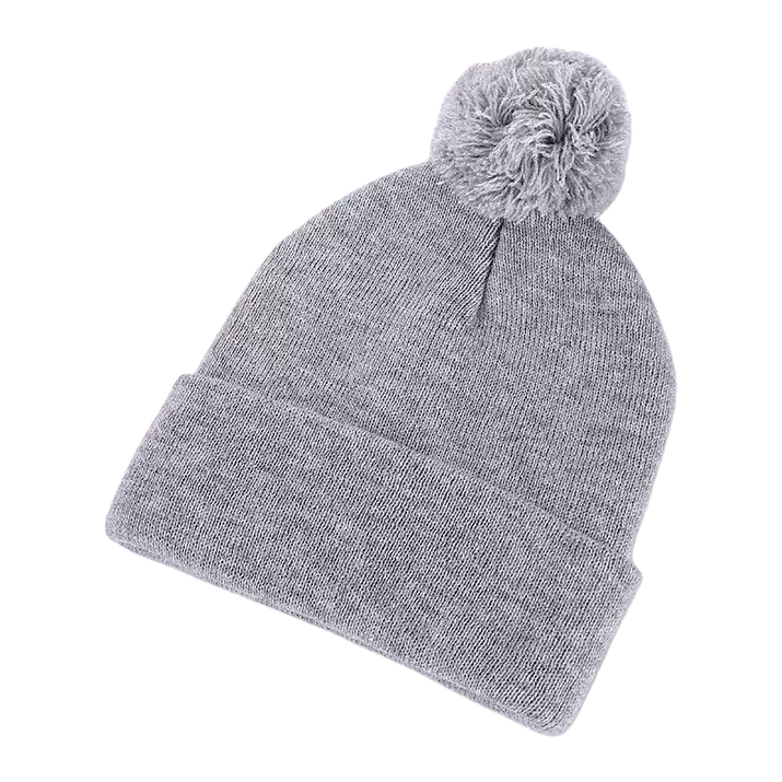 Grey woolen hat, warm knitted, suitable for both men and women in autumn and winter Item Picture