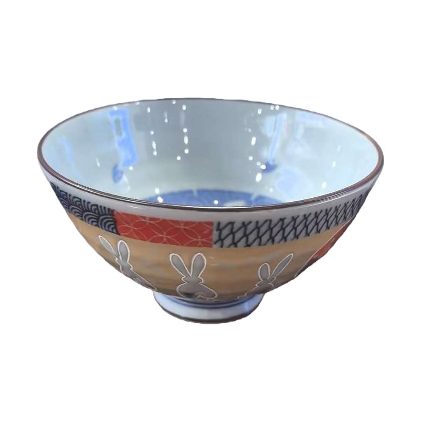 Ceramic bowl, household thickened glazed anti-scald soup bowl and rice bowl set Item Picture