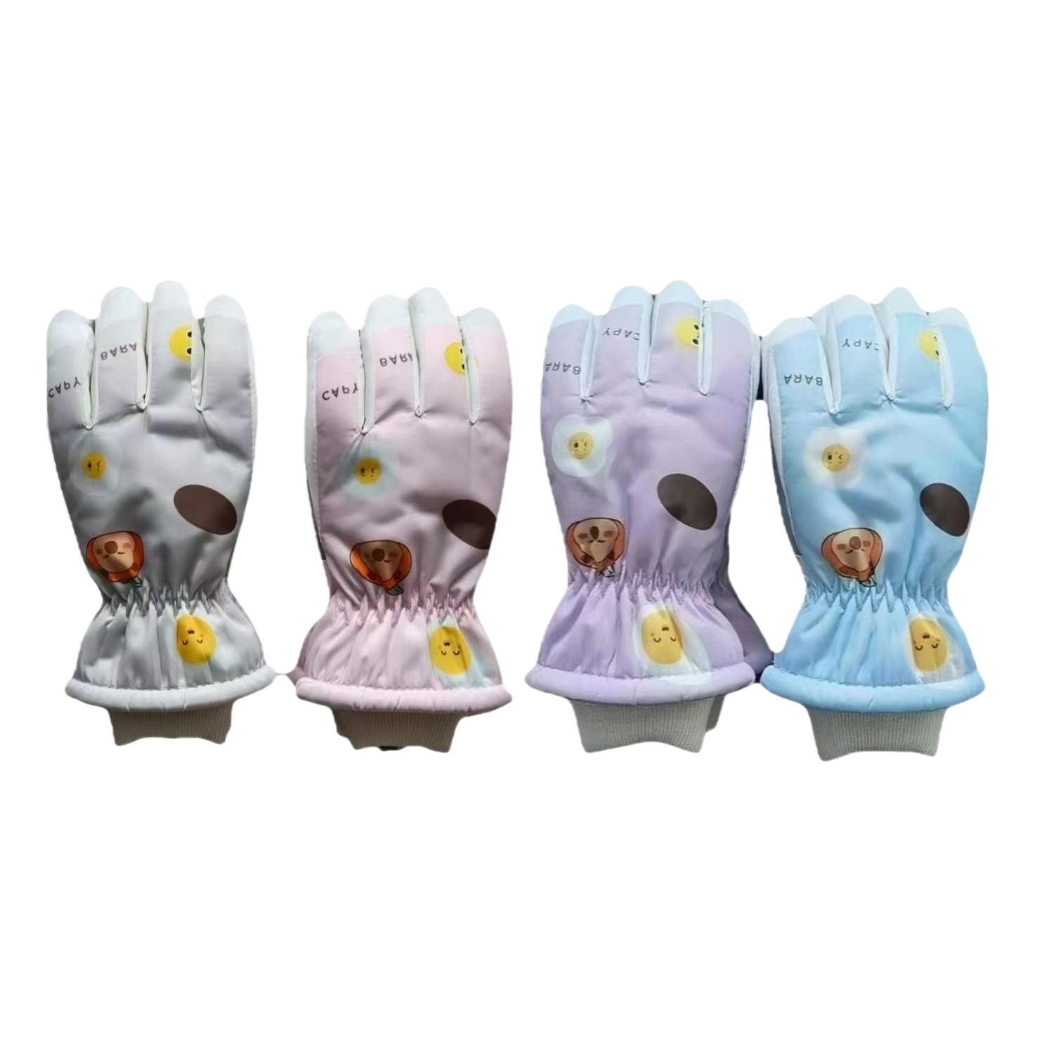 Cartoon-patterned warm gloves for both men and women, thickened and anti-slip for winter hand protection Item Picture