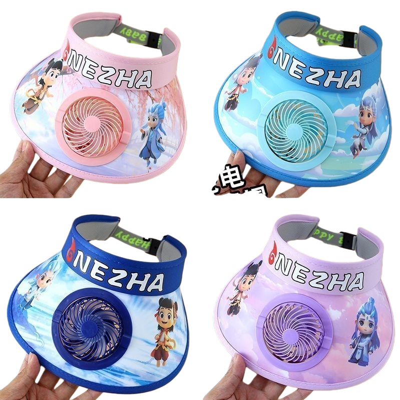 USB charging empty top cap fan portable cooling sun hat for summer Item Picture