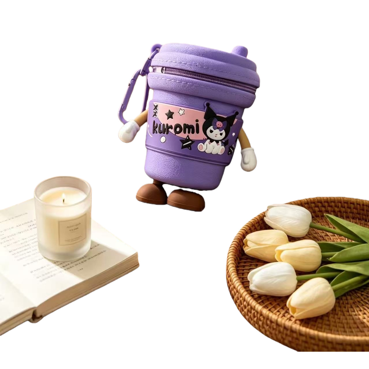 Purple Kulomi cartoon insulated Cup 350ml leak-proof portable stainless steel vacuum heating and cooling Item Picture