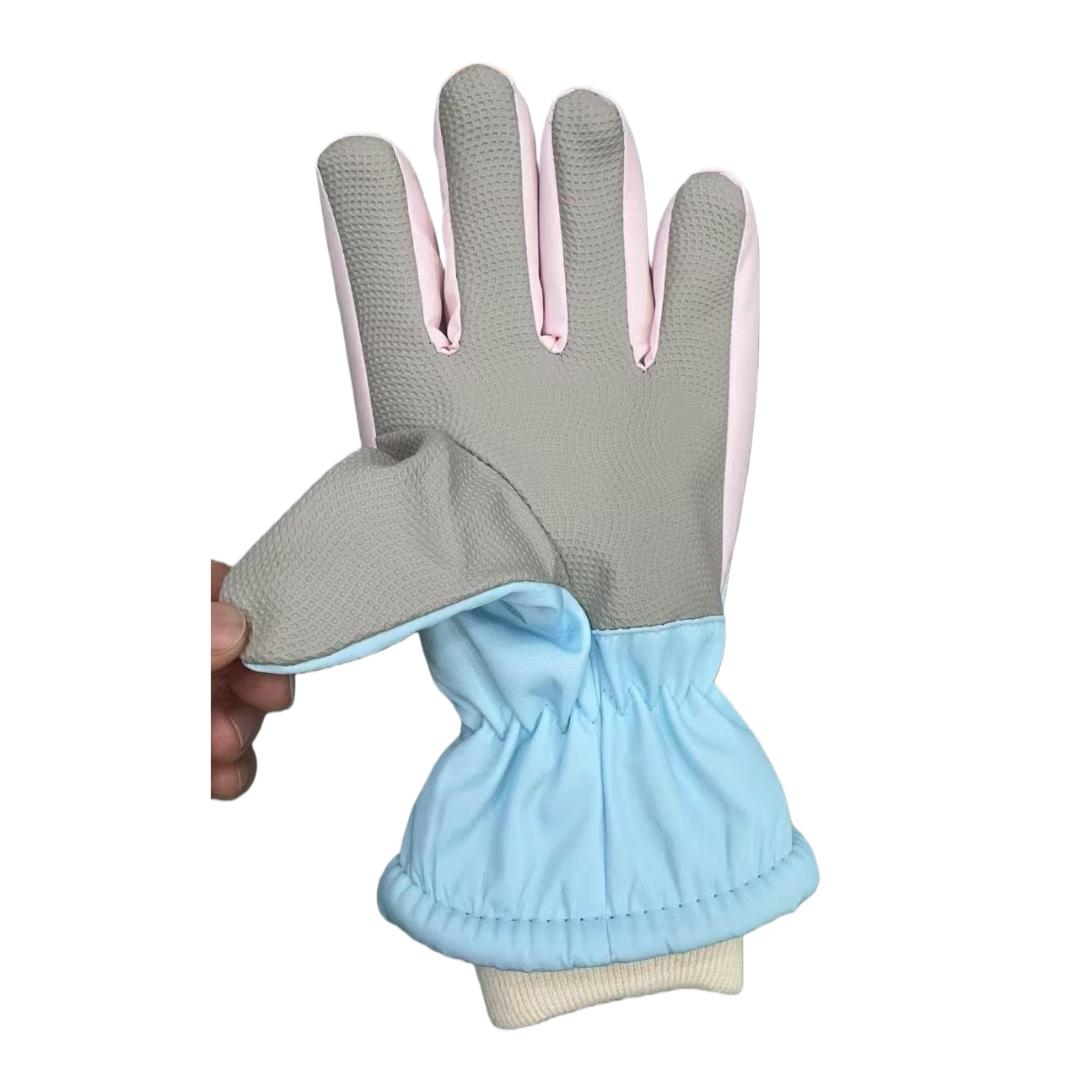 Cartoon jellyfish pattern warm gloves for both men and women, knitted anti-slip hand protection details Picture