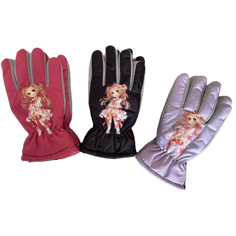 Anime character pattern gloves are warm and anti-slip children's gloves suitable for autumn and winter Item Picture