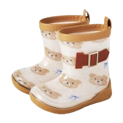 Cute bear-patterned children's rain boots are waterproof, anti-slip, comfortable and breathable for spring and autumn Item Picture