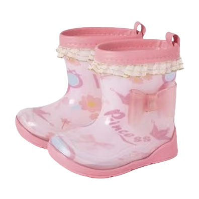 Pink rain boots for women, thickened anti-slip rain boots, 180g PVC material, light and comfortable Item Picture