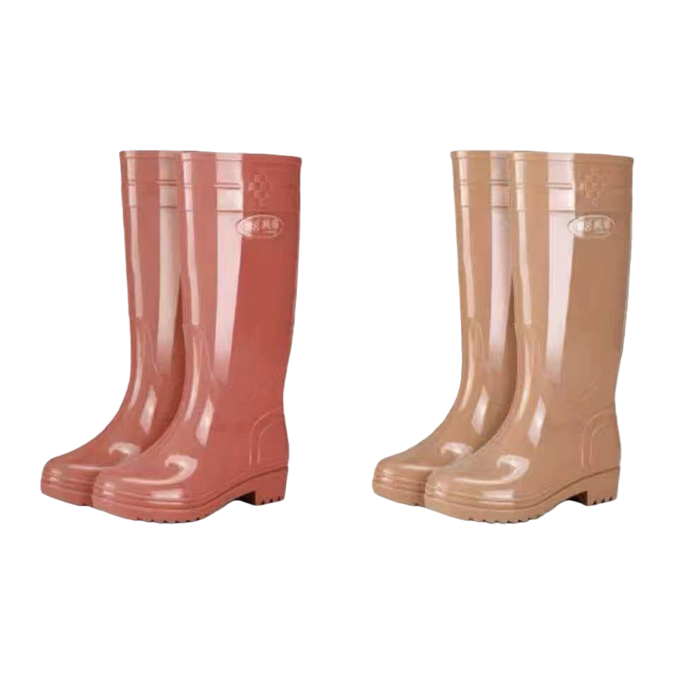 Women's rain boots, anti-slip thickened high-top rain boots, black waterproof and wear-resistant, specially designed for outdoor rainy days Item Picture