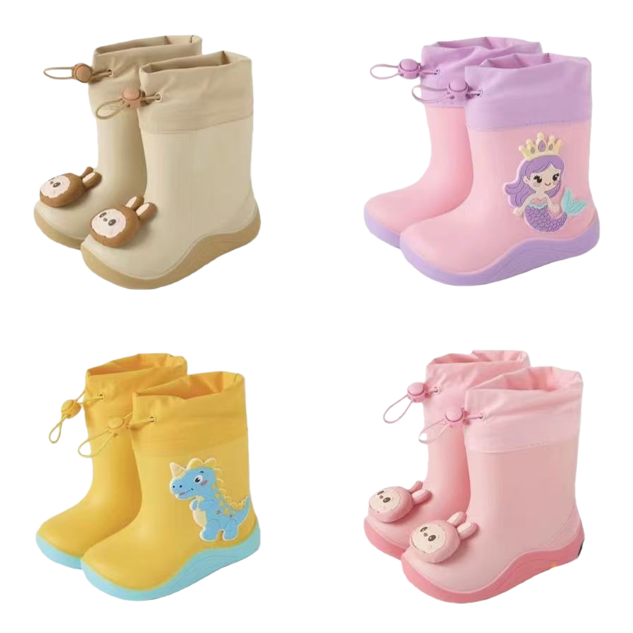 Cartoon pattern children's rain boots are waterproof, anti-slip, comfortable and breathable for spring and autumn Item Picture