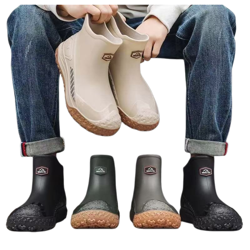 PVC thickened anti-slip high-top waterproof rubber rain boots for women, spring and autumn outdoor, size 35-40 Item Picture