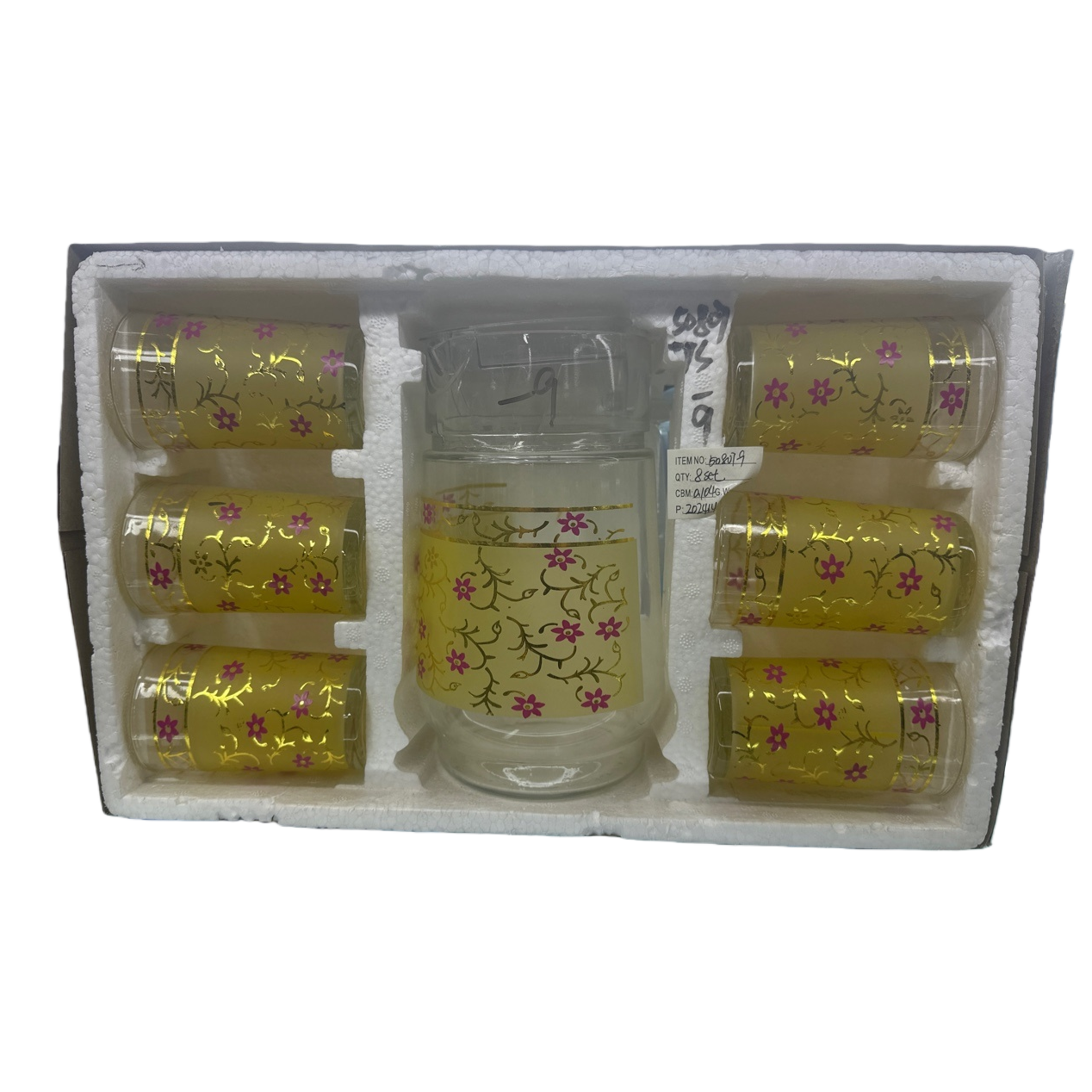 A set of 6 Nordic-style glass cups, featuring high borosilicate heat-resistant and explosion-proof water cups for home and office use Item Picture
