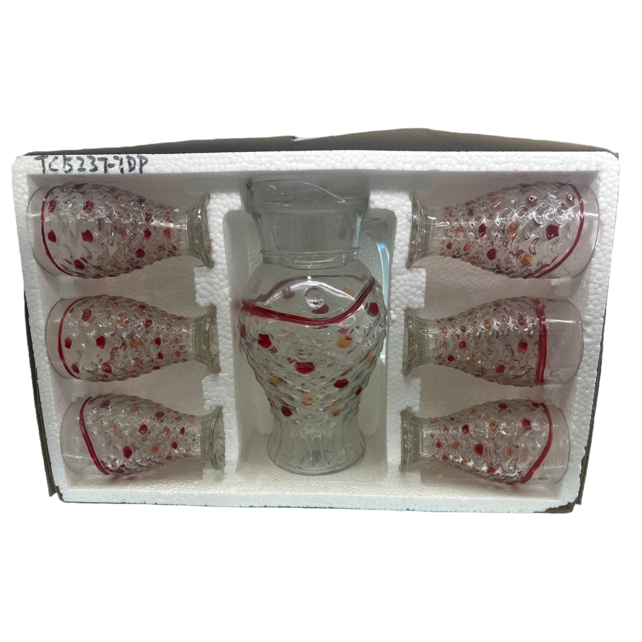 High borosilicate glass water bottle and cup set, transparent and heat-resistant tea drinking utensils Item Picture