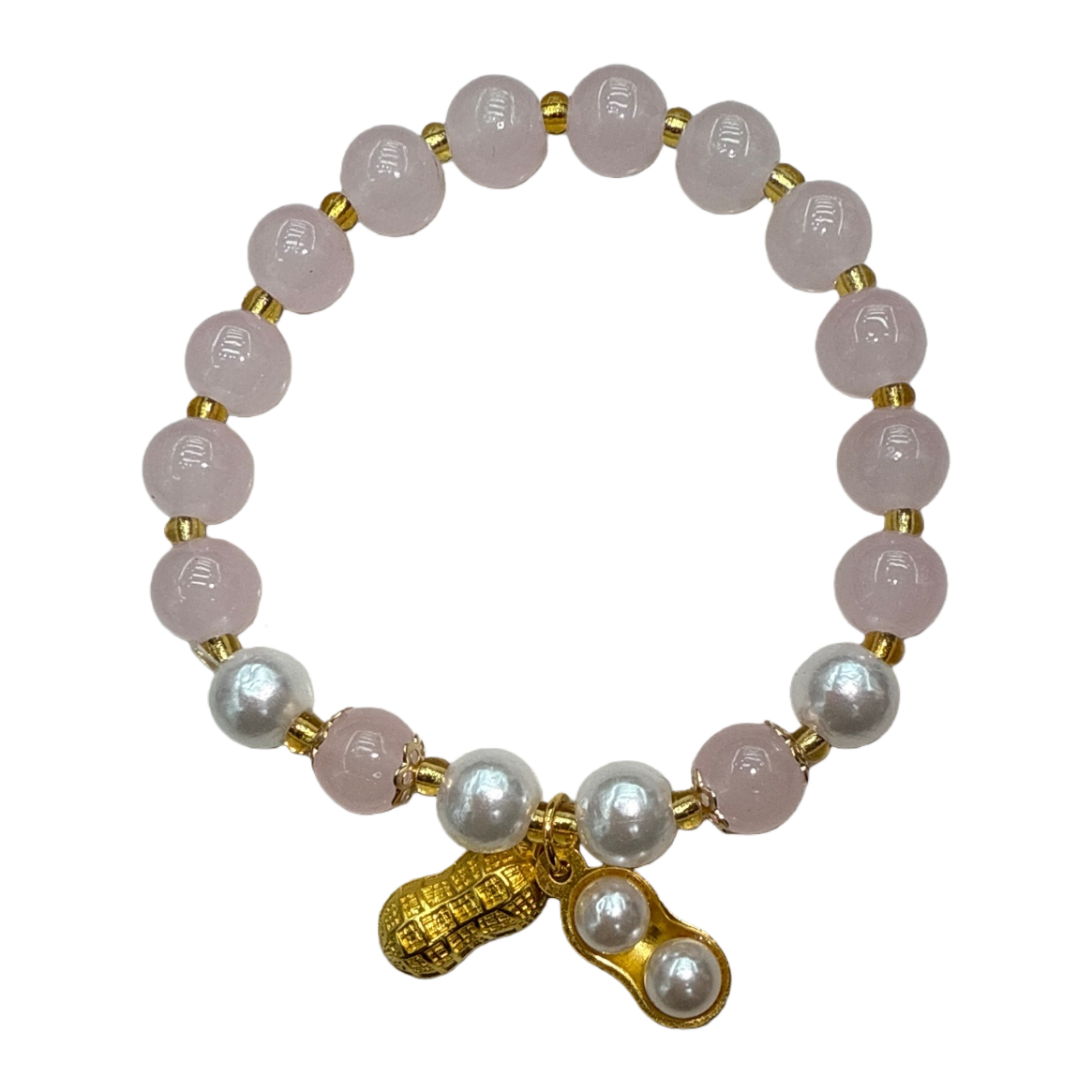 Pink bead bracelet with natural freshwater pearl luster, light luxury, suitable for daily wear Item Picture