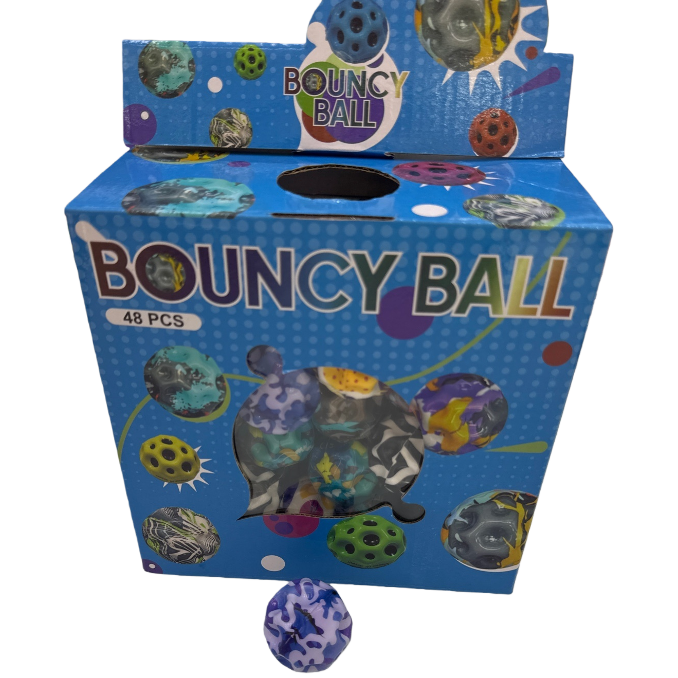 Colorful bouncy ball packaging box, bouncy balls, children's educational toys, sports and stress-relieving small balls Item Picture