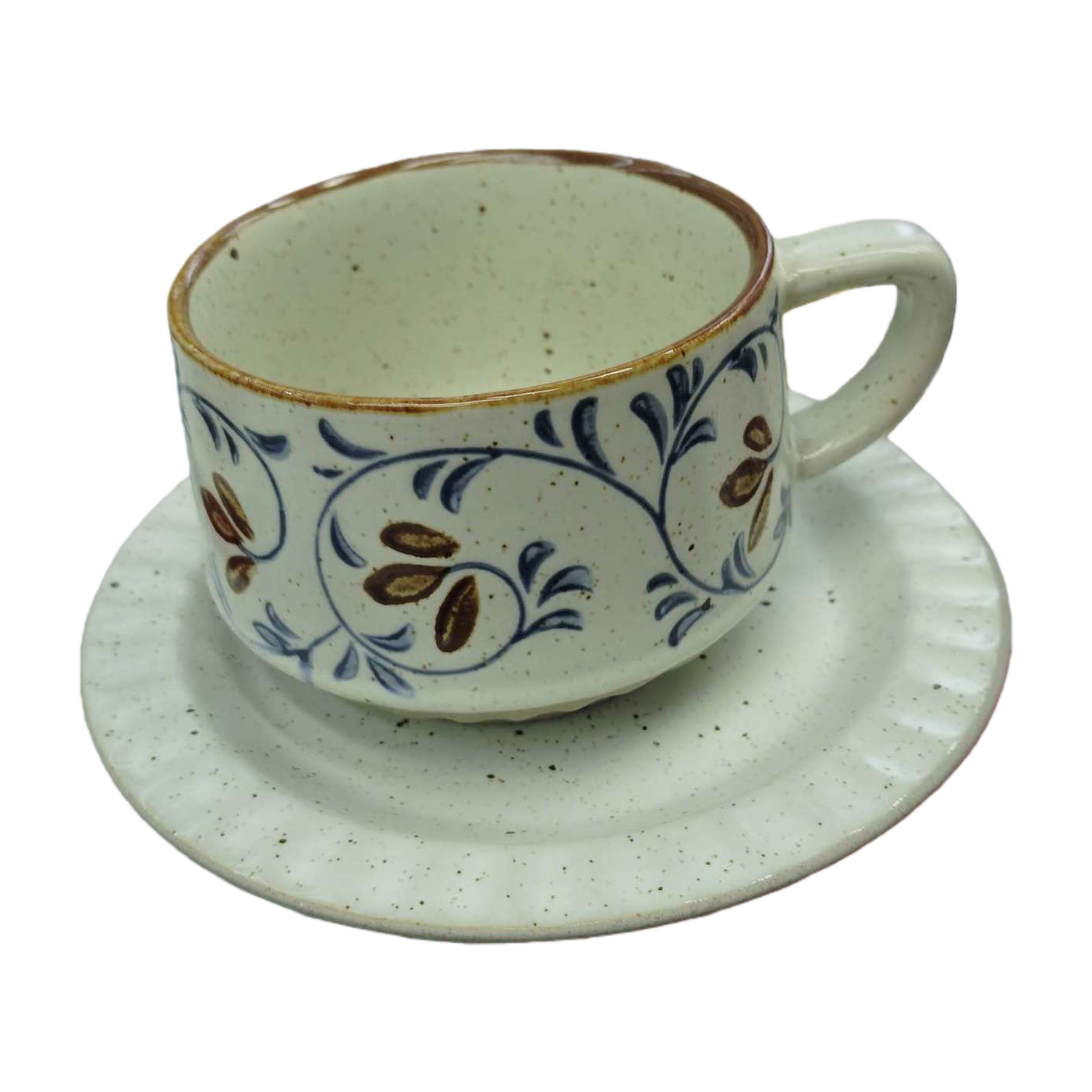 Ceramic cup underglaze color craft mug, household and office water cup 350ml Item Picture