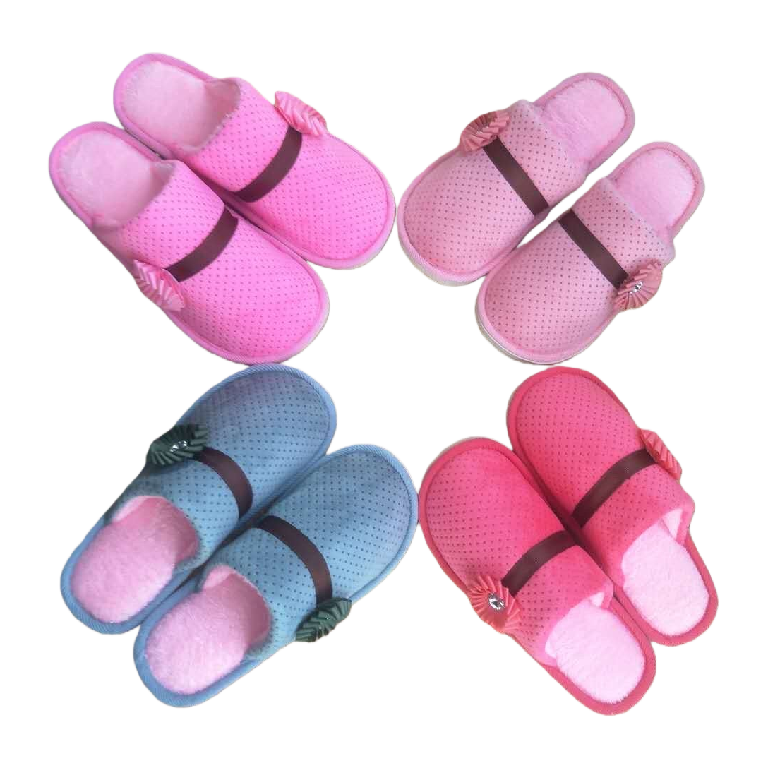 Home slippers, women's cotton and linen anti-slip home soft-soled indoor slippers Item Picture