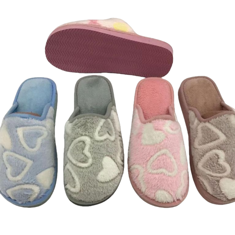 Thickened coral fleece home indoor thermal cotton slippers for women Item Picture