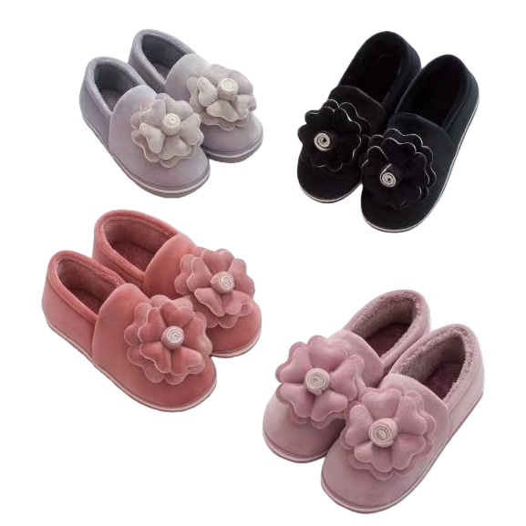 Plush winter women's thickened warm indoor home cotton slippers 3 Item Picture