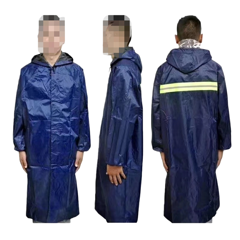Blue raincoat, waterproof and windproof, thickened, suitable for both children and adults Item Picture