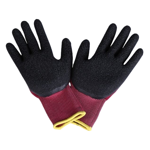 Black rubber-coated gloves, anti-slip, wear-resistant and thickened protective work labor protection supplies Item Picture
