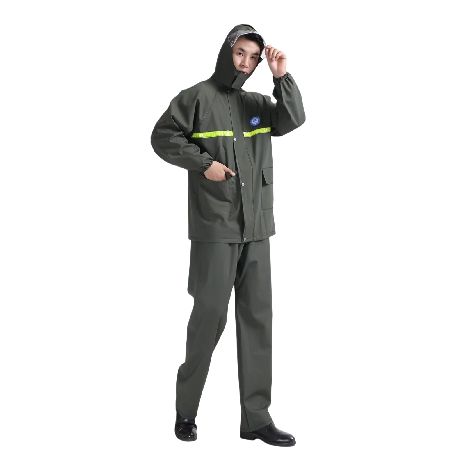 Children's raincoat set with figure print, waterproof, windproof and breathable, spring and autumn rain gear for boys and girls Item Picture