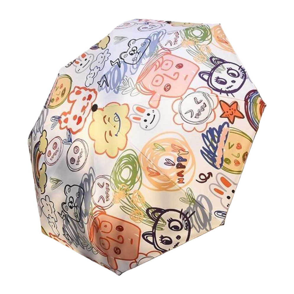 Cartoon-patterned all-weather umbrella, waterproof, sun-proof, lightweight folding umbrella Item Picture