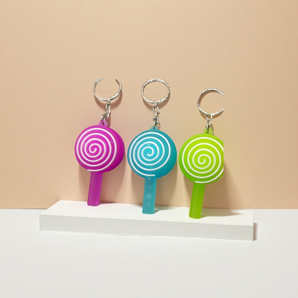 Color lollipop forma llavero dulce y lindo adorno colgante cuerpo pequeño