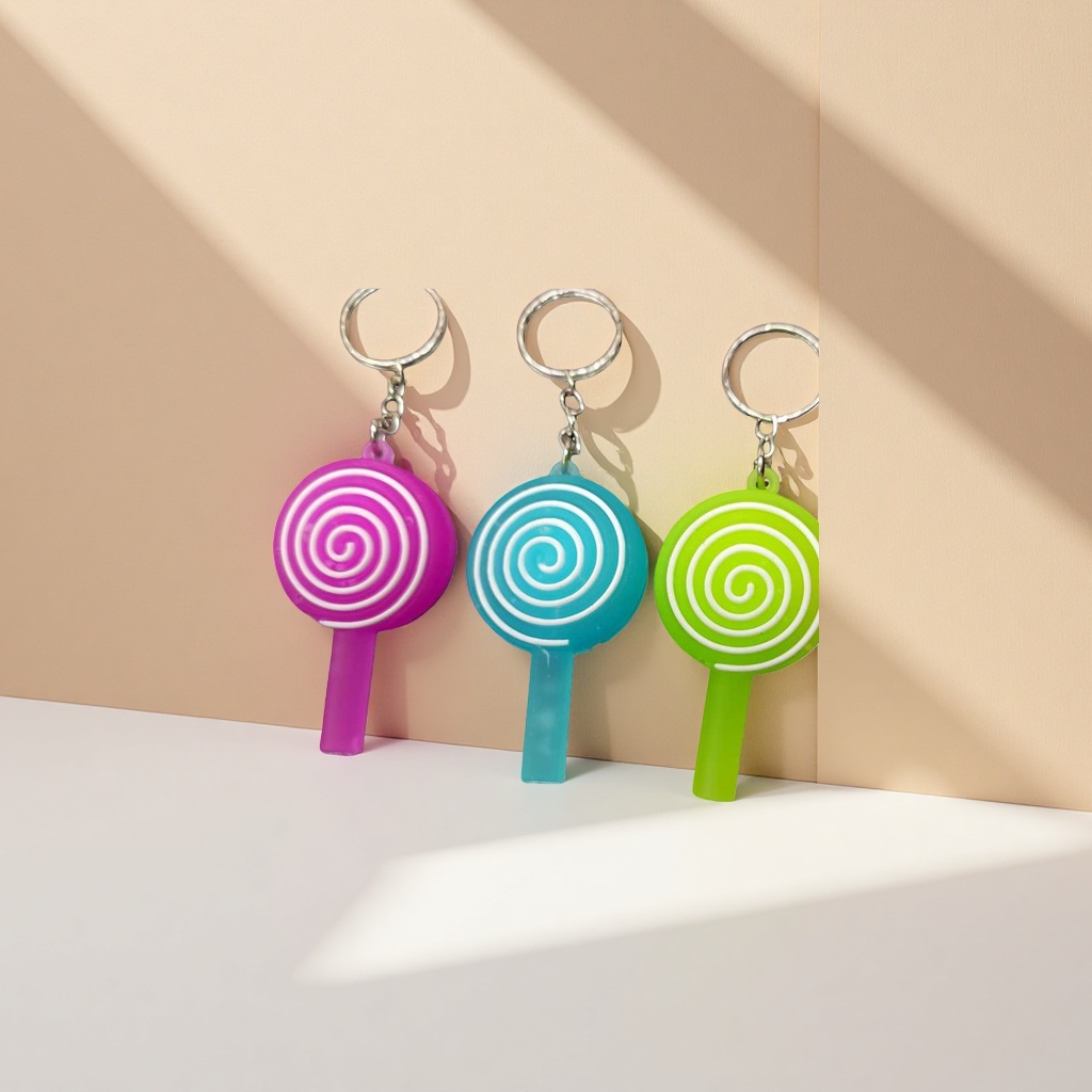 Colorful lollipop-shaped keychains, sweet and cute pendants, and small portable items Application Scenario