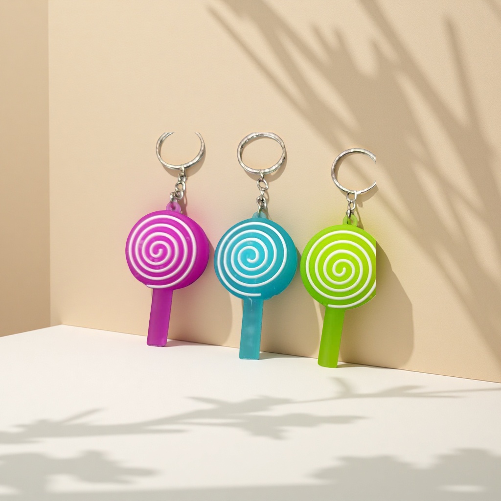 Colorful lollipop-shaped keychains, sweet and cute pendants, and small portable items details Picture