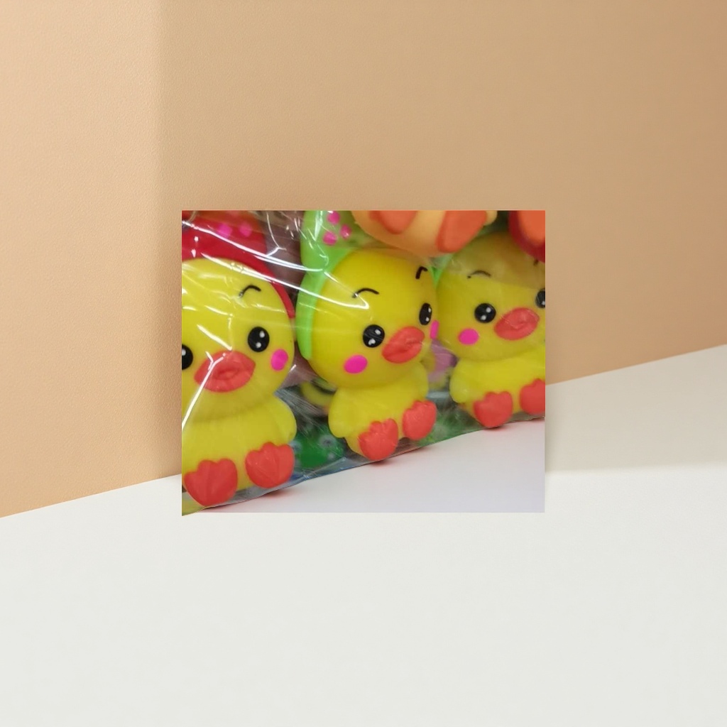 Juguete amarillo del pato el baño del bebé squeezing el agua vocalización puzzle aprendizaje temprano juguete del baño del bebé