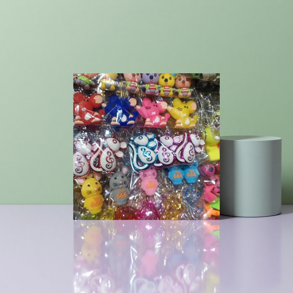 Colorful mouse-shaped children's educational toys, cute and fun plush ornaments Specification image