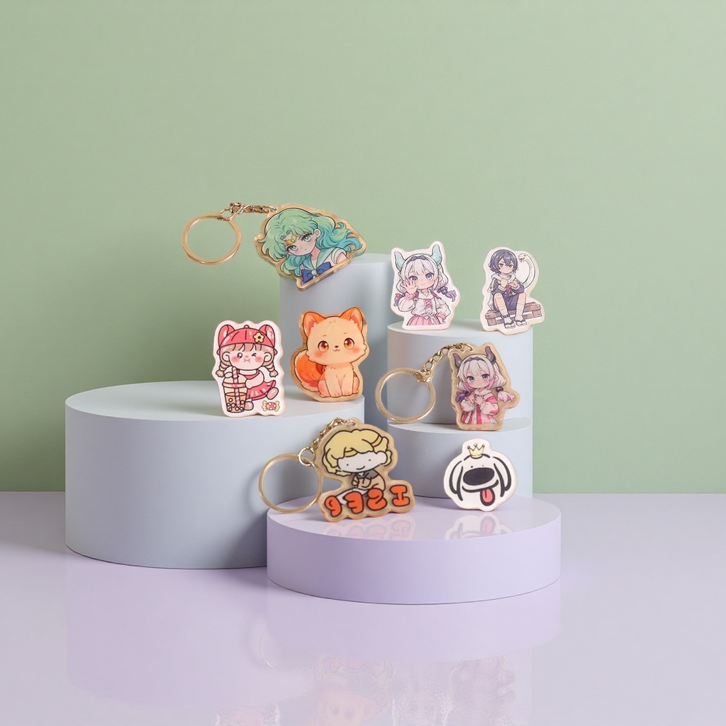 Customized upgraded acrylic keychains for printing can accept urgent orders. Large quantities offer favorable prices Application Scenario