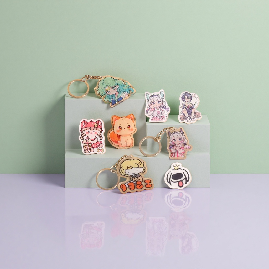 Customized upgraded acrylic keychains for printing can accept urgent orders. Large quantities offer favorable prices details Picture