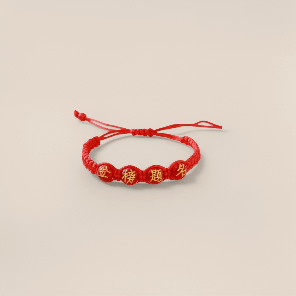 A red woven bracelet is a fashionable, simple and versatile accessory for women Specification image