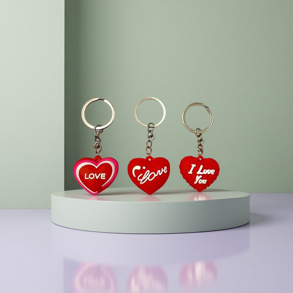 Corazón en forma de llavero metal textura simple moda cuerpo colgante decoración