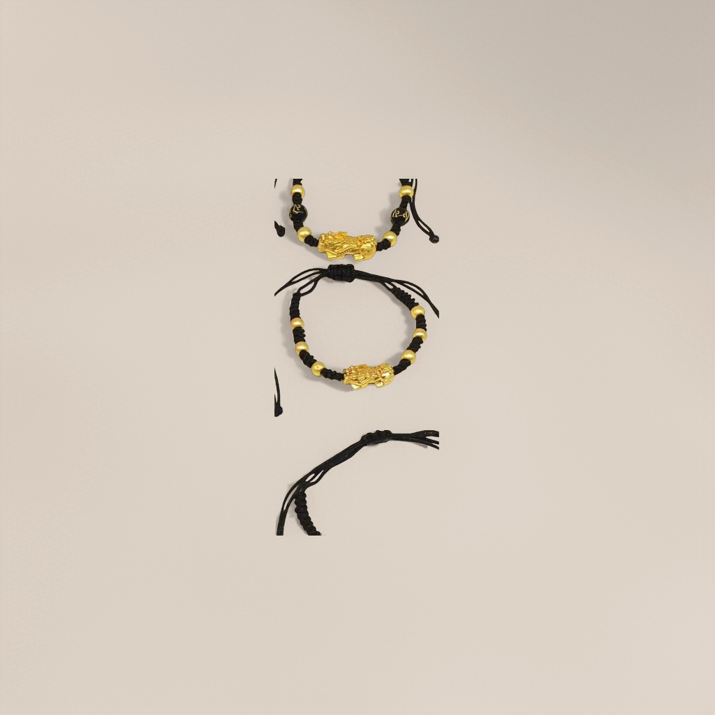 Golden PI Xiu bracelet, a fashionable and wealth-attracting accessory, exquisitely woven from alloy details Picture