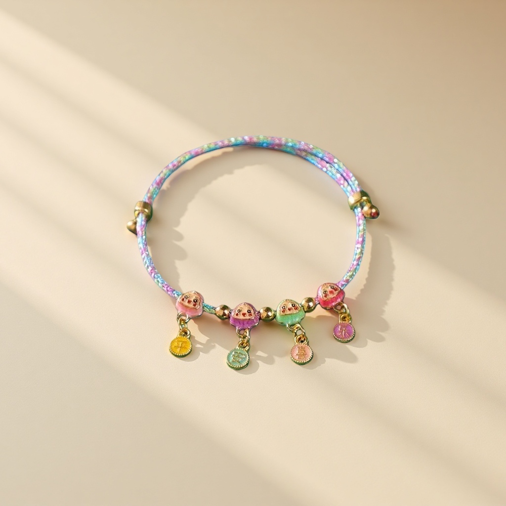 Colorful woven bracelet, hand-woven with natural cotton thread, light and breathable summer accessory