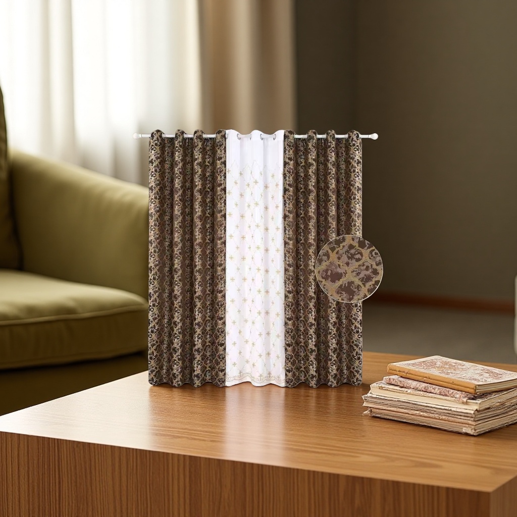Curtains for light-blocking and heat-insulating, double-layer fabric for floor-to-ceiling Windows in the living room and bedroom, available in various sizes Application Scenario