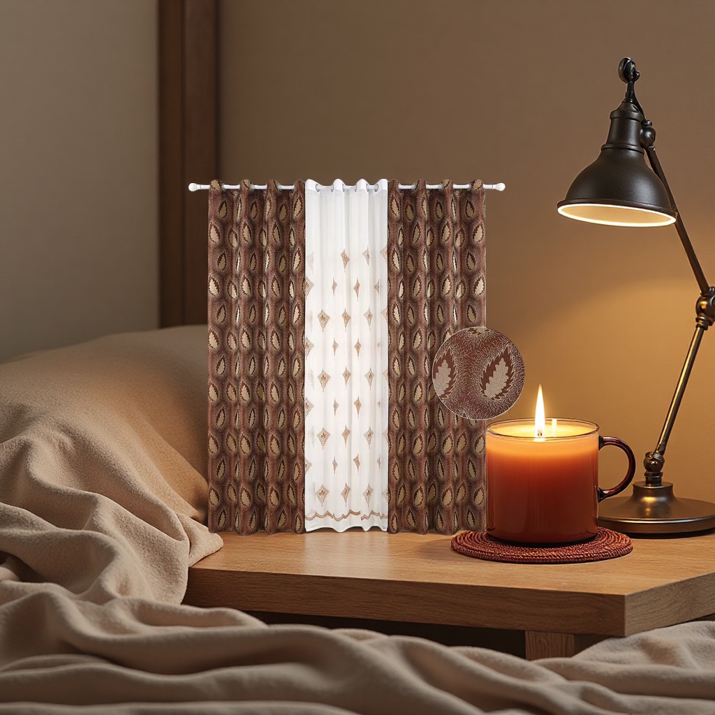 Pure cotton and linen blend curtains for light-blocking and soundproofing, floor-to-ceiling window fabric for living rooms and bedrooms details Picture