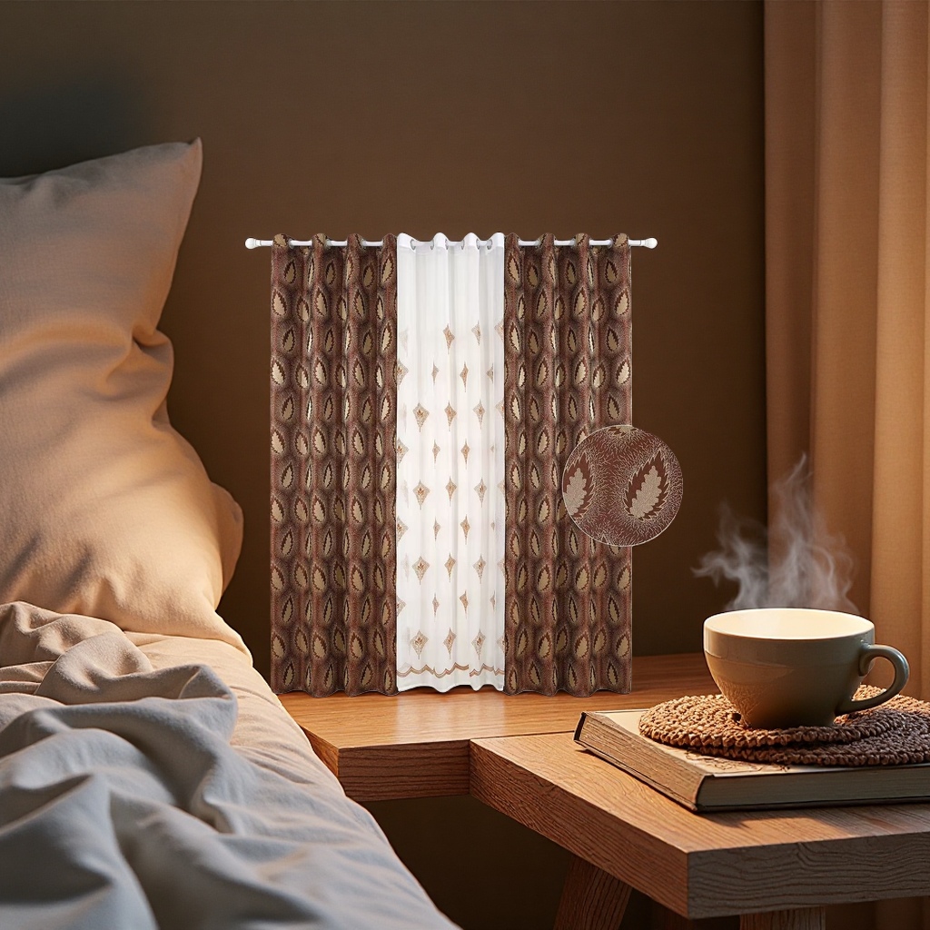 Pure cotton and linen blend curtains for light-blocking and soundproofing, floor-to-ceiling window fabric for living rooms and bedrooms Application Scenario