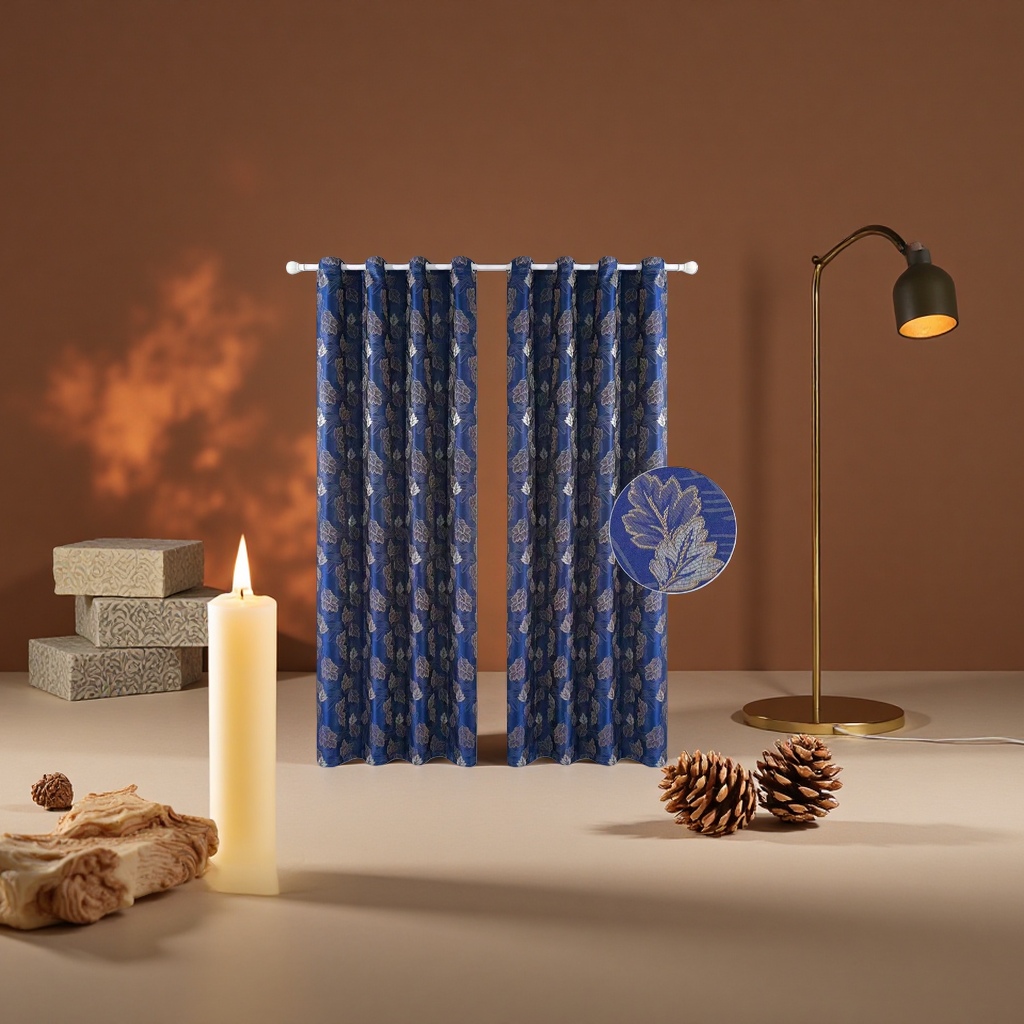 Pure cotton and linen blended curtains for light-blocking and UV-blocking, floor-to-ceiling window fabric for living rooms and bedrooms Application Scenario