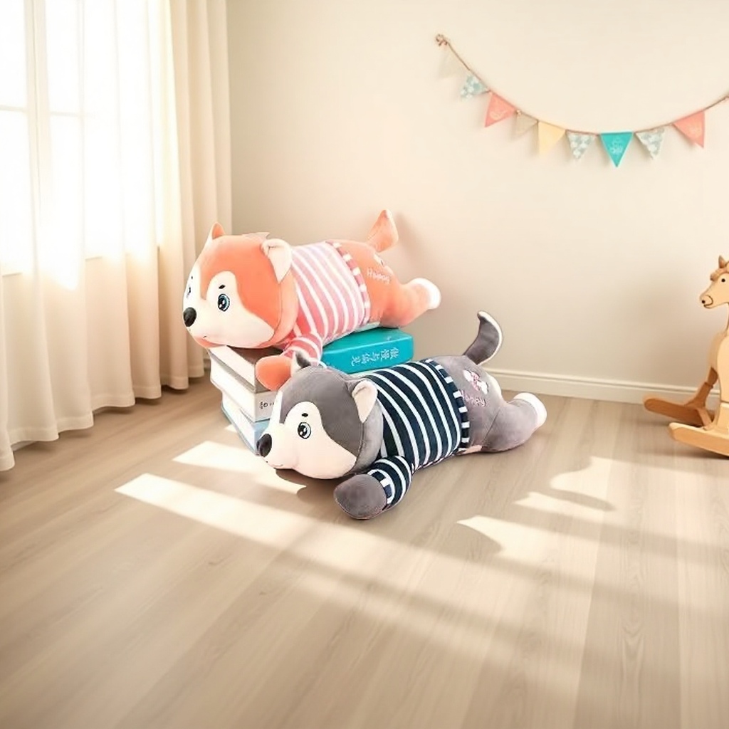 Plush toy dog-shaped cute throw pillow pet companion doll