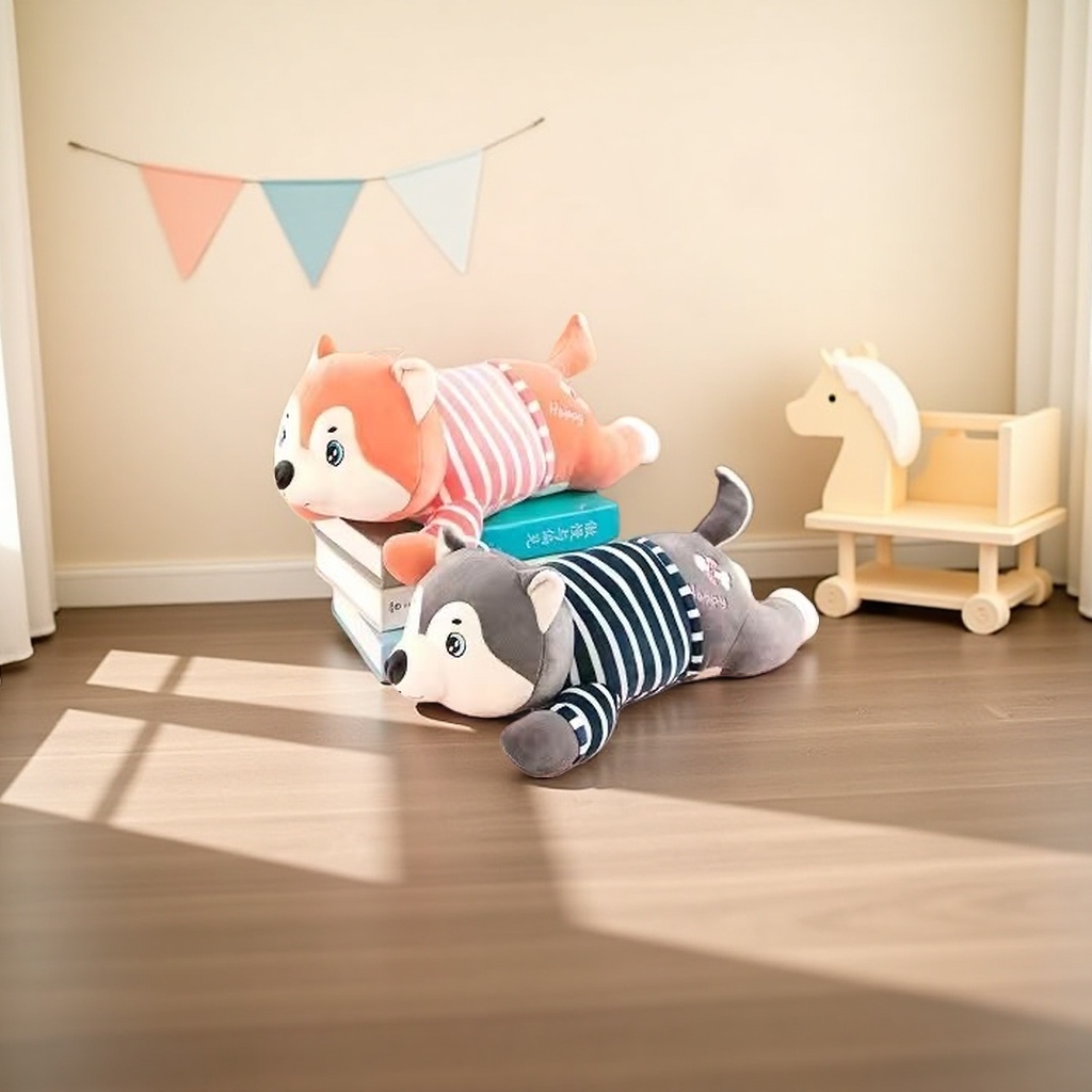 Plush toy dog-shaped cute throw pillow pet companion doll details Picture