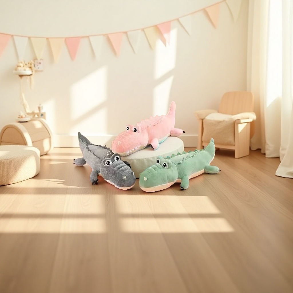 Plush toy crocodile figurines, cute and soft plush pillow ornaments Application Scenario