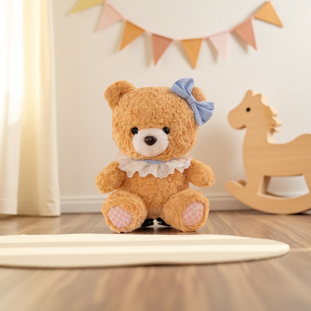 plush toy teddy bear short fleece plush soothing and accompanying children 's gift Specification image