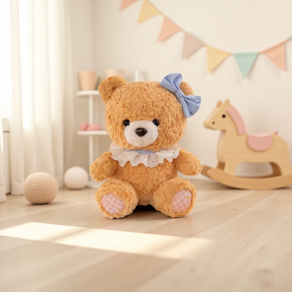 plush toy teddy bear short fleece plush soothing and accompanying children 's gift