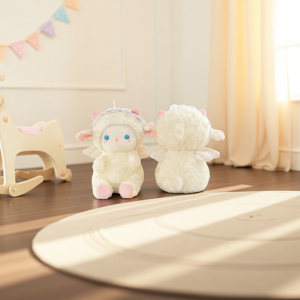 Plush toys, sheep-shaped dolls, cute and soft fabric throw pillows, children's gifts details Picture
