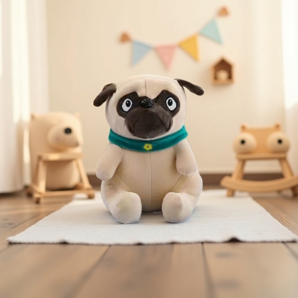 Plush toys, pugs, cute dog figurines, throw pillows, home decoration Application Scenario