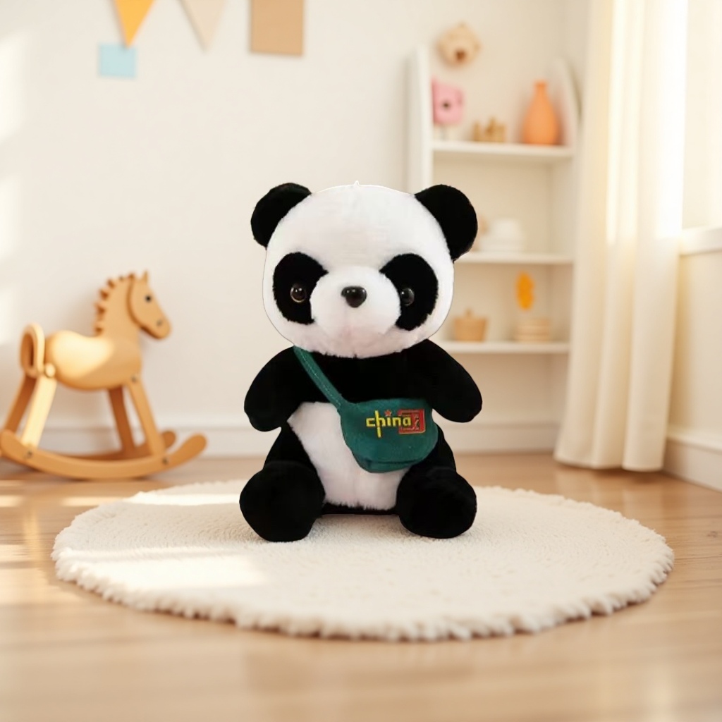 Panda plush toys, super soft short fleece large throw pillows, home decoration cute pet ornaments details Picture