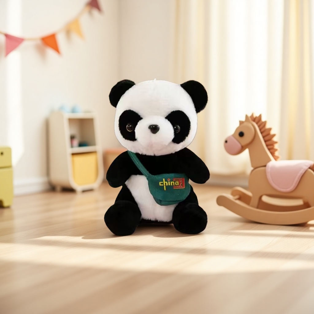 Panda plush toys, super soft short fleece large throw pillows, home decoration cute pet ornaments Application Scenario