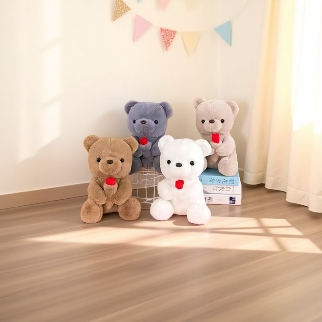 Teddy bear plush toys, super soft short fleece cushions for living room and bedroom decoration Application Scenario